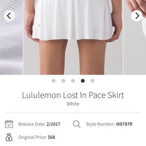 Lululemon Athletica White Mini Skirt